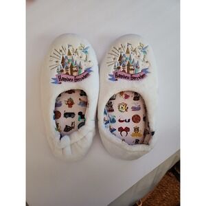 Happiness Everywhere Tokyo Resorts Motif Room Shoes Ladies Sz Sm/Med.